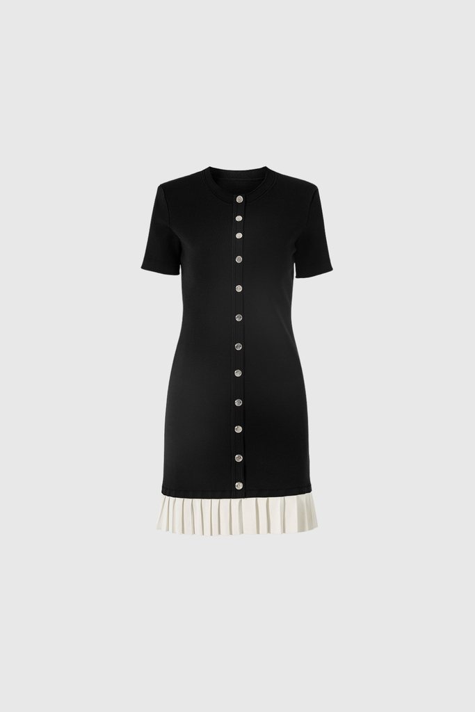 Shop  beautiful dress - Perfect for special occasions | Anass Button Ruffle Short Sleeve Mini Dress