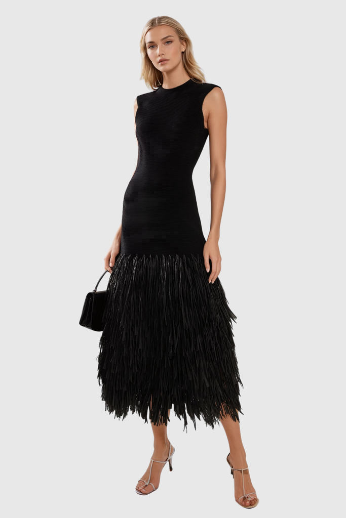 Shop  beautiful dress - Perfect for special occasions | Anatoliy Fringe Backless Maxi Dress