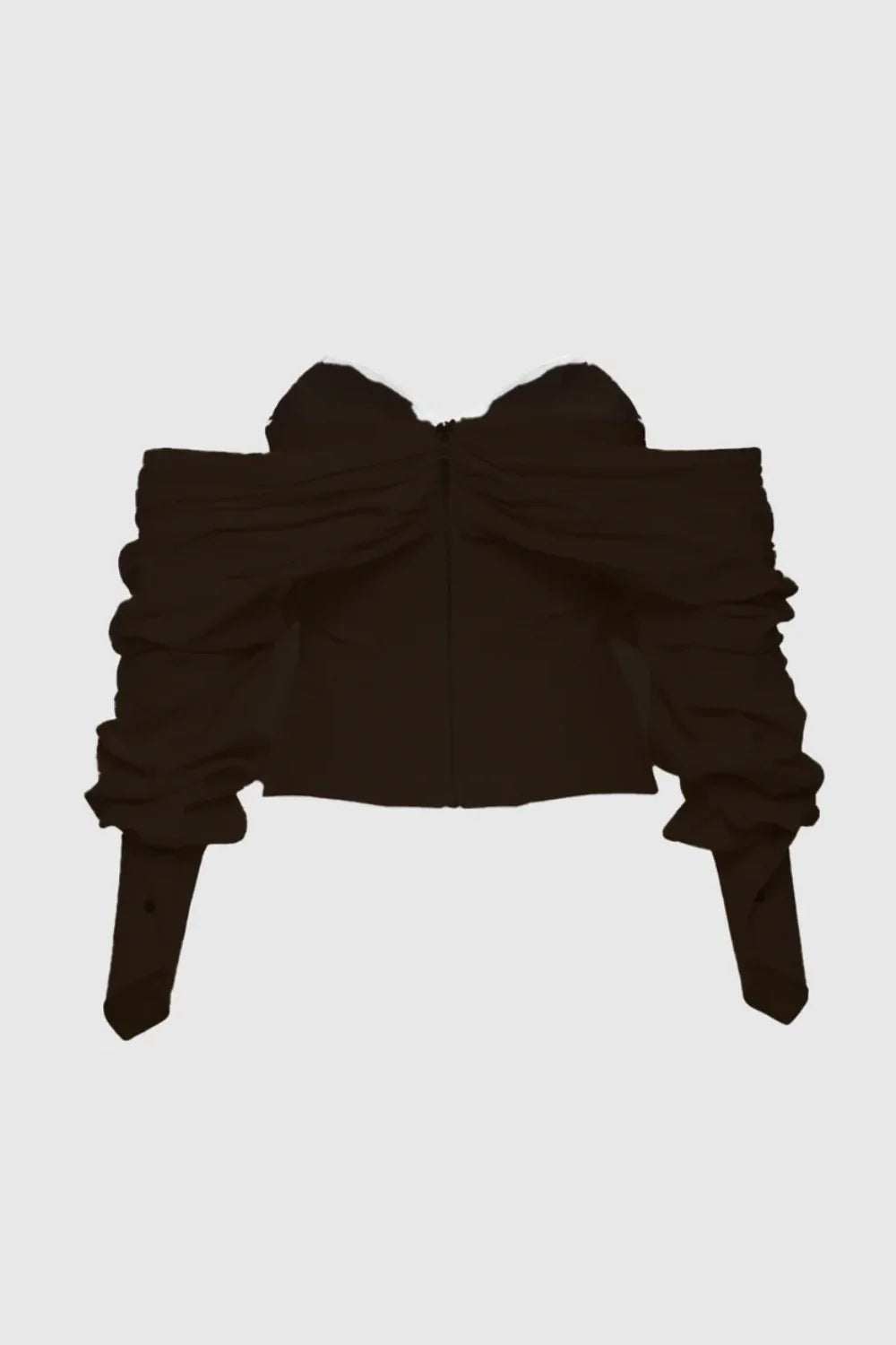 Andaia Off Shoulder Lace Up Corset Top-Black