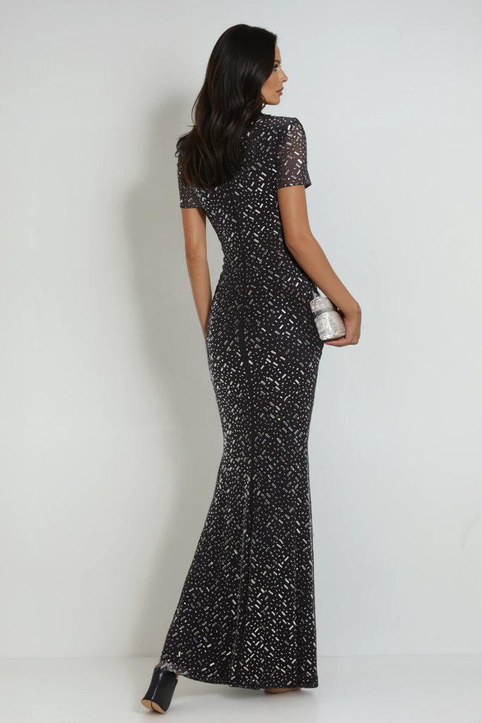 Shop  beautiful dress - Perfect for special occasions | Andie Rhinestone Bodycon Short Sleeves Maxi Dress