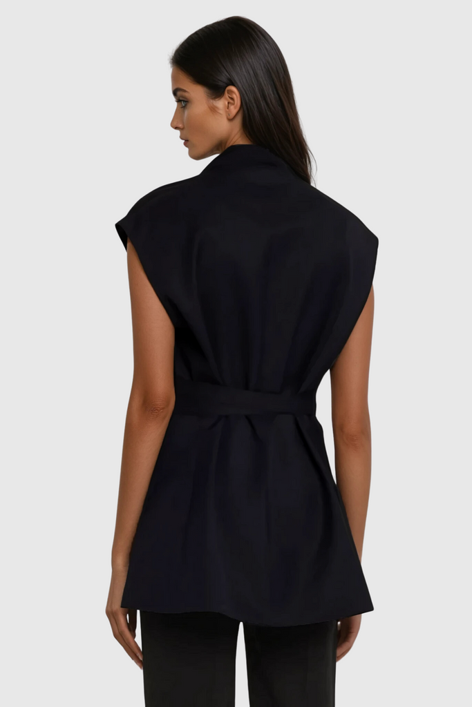 Andolina Cross Sleeveless Buckle Blazer - Stylish beautiful dress for special occasions | Buy Online