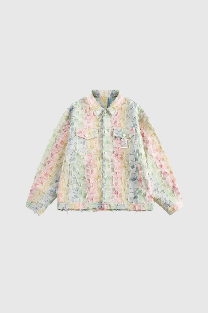 Stylish beautiful dress | Andoni Hayley Grid Denim Jacket - Ideal for special occasions