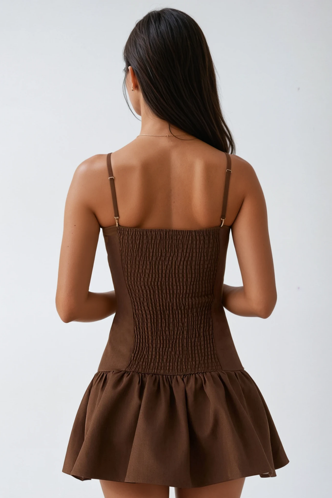 Anemone Spaghetti Bow Bodycon Mini Dress - Stylish beautiful dress for special occasions | Buy Online