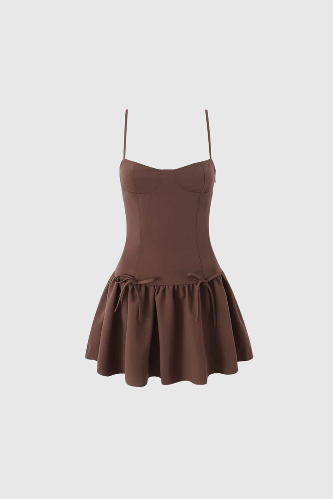 Stylish beautiful dress | Anemone Spaghetti Bow Bodycon Mini Dress - Ideal for special occasions