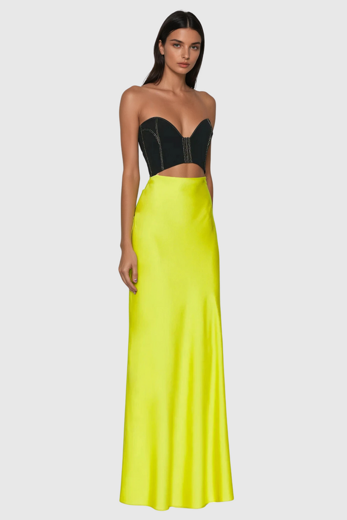 Anemoon Strapless Cutout Maxi Dress - Stylish beautiful dress for special occasions | Buy Online