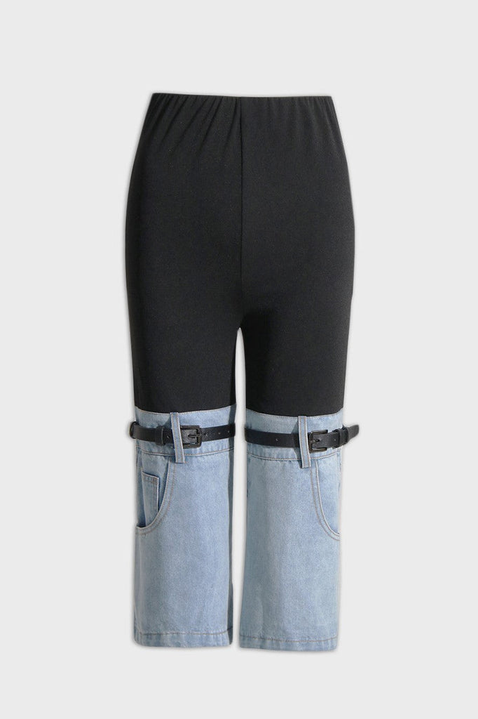 Angelica Patchwork Denim Shorts - Stylish beautiful dress for special occasions | Buy Online