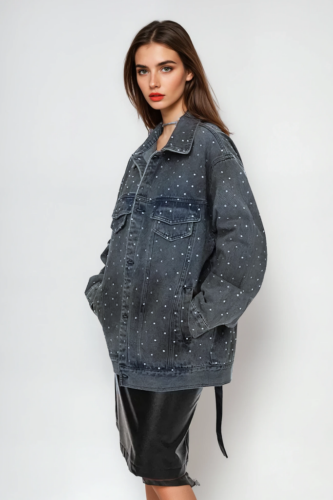 Stylish beautiful dress | Angeline Embellished Denim Jacket - Ideal for special occasions