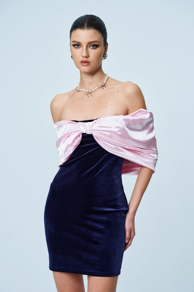 Anh Bow Strapless Bodycon Mini Dress - Stylish beautiful dress for special occasions | Buy Online