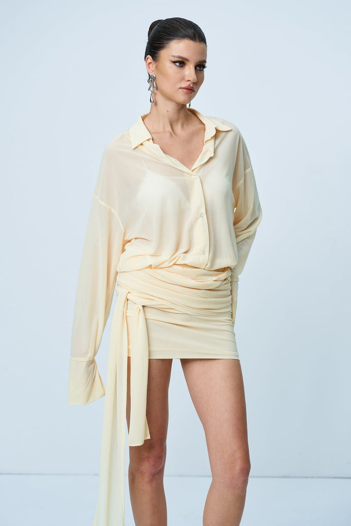 Anik Ruch Mesh Mini Dress - Stylish beautiful dress for special occasions | Buy Online