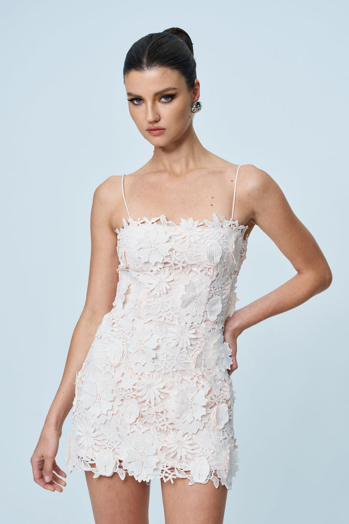 Ankan Spaghetti Flower Mini Dress - Stylish beautiful dress for special occasions | Buy Online