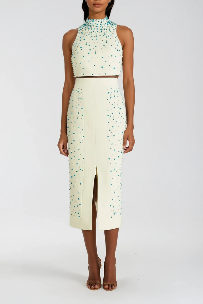 Shop  beautiful dress - Perfect for special occasions | AnnDrue Rhinestone Sleeveless Skirt Set