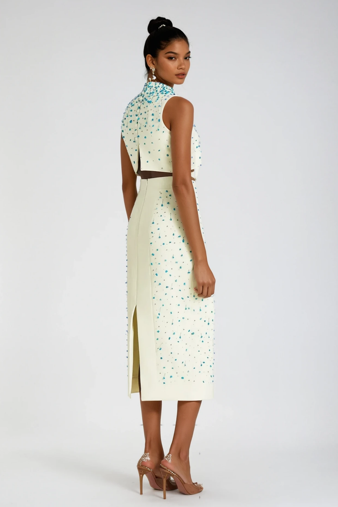 Shop  beautiful dress - Perfect for special occasions | AnnDrue Rhinestone Sleeveless Skirt Set