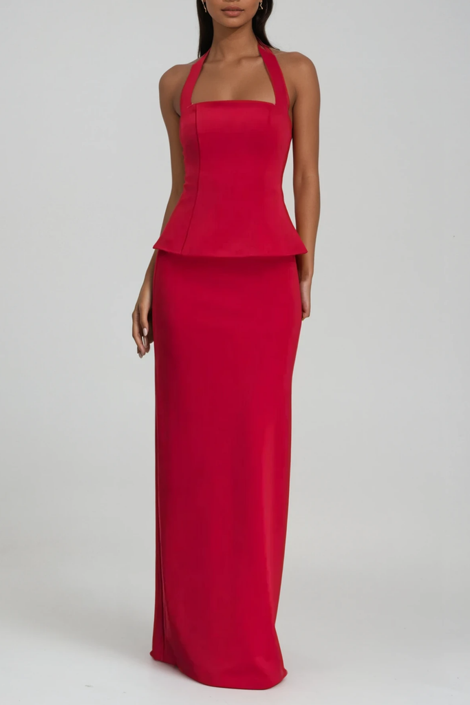 Shop  beautiful dress - Perfect for special occasions | Annamarie Halter Neck Bodycon Skirt Set