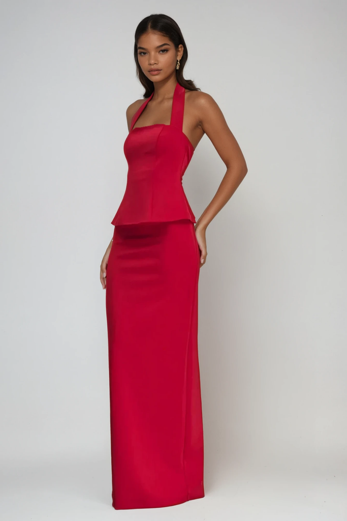 Shop  beautiful dress - Perfect for special occasions | Annamarie Halter Neck Bodycon Skirt Set