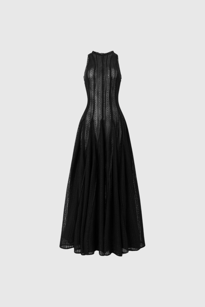 Shop  black dress - Perfect for special occasions | Annelise Sleeveless Cutout Ruffle Maxi Dress In Black