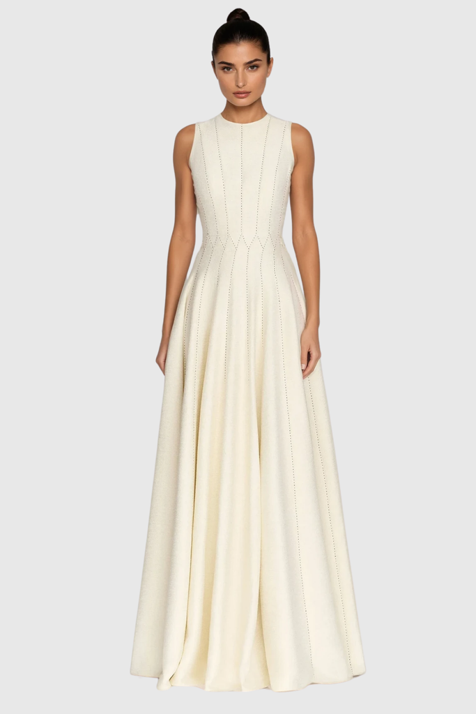 Annelise Sleeveless Ruffle Maxi Dress - Stylish beautiful dress for special occasions | Buy Online