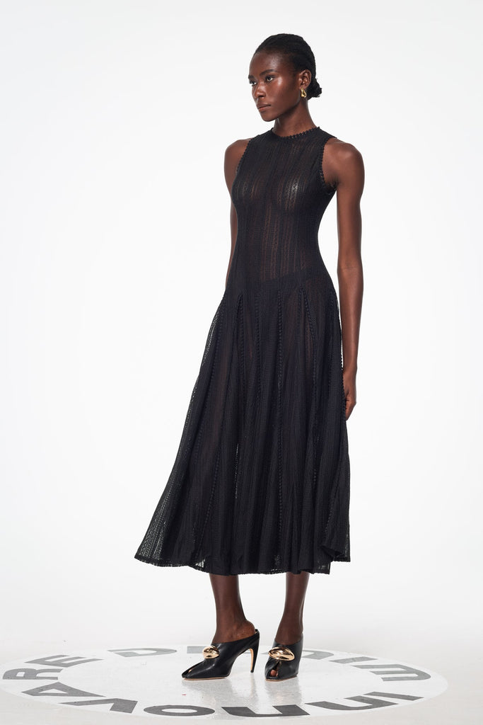 Shop  black dress - Perfect for special occasions | Annelise Sleeveless Cutout Ruffle Maxi Dress In Black