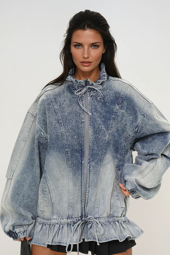 Shop  beautiful dress - Perfect for special occasions | Annice Deconstruct Ruffle Denim Jacket