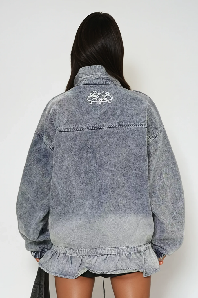 Stylish beautiful dress | Annice Deconstruct Ruffle Denim Jacket - Ideal for special occasions