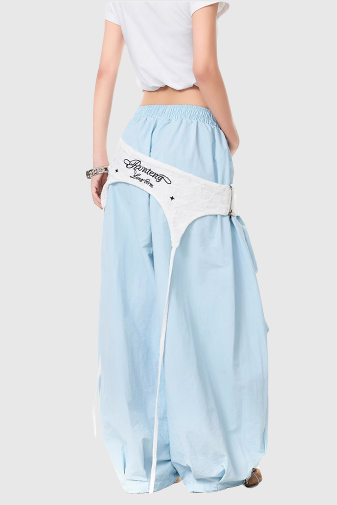 Stylish blue dress | Anouk Asymmetric Deconstruct Wide Pants In Blue - Ideal for special occasions