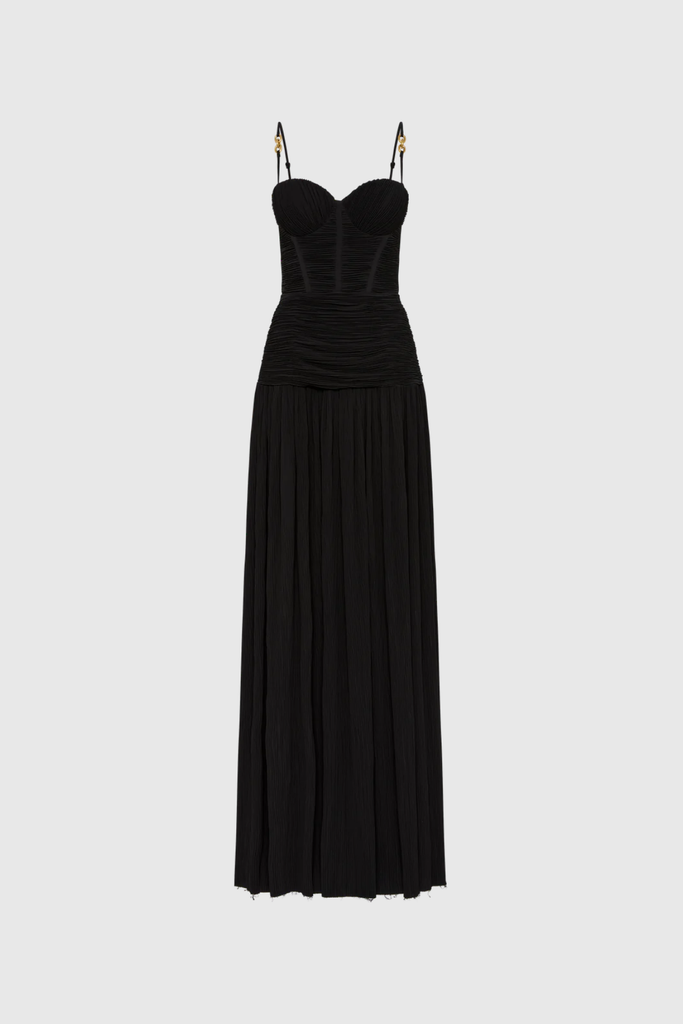 Shop  black dress - Perfect for special occasions | Anstey Ruch Split Spaghetti Maxi Dress In Black