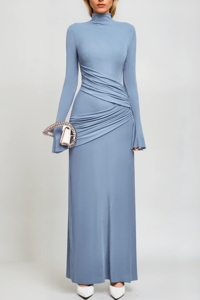 Shop  blue dress - Perfect for special occasions | Anstice Ruch Bodycon Long Sleeve Maxi Dress In Blue