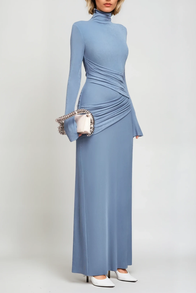 Stylish blue dress | Anstice Ruch Bodycon Long Sleeve Maxi Dress In Blue - Ideal for special occasions