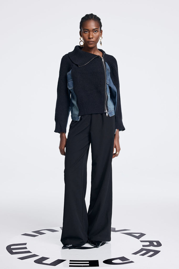 Shop  beautiful dress - Perfect for special occasions | Anxhela Deconstruct Asymmetric Knit Top