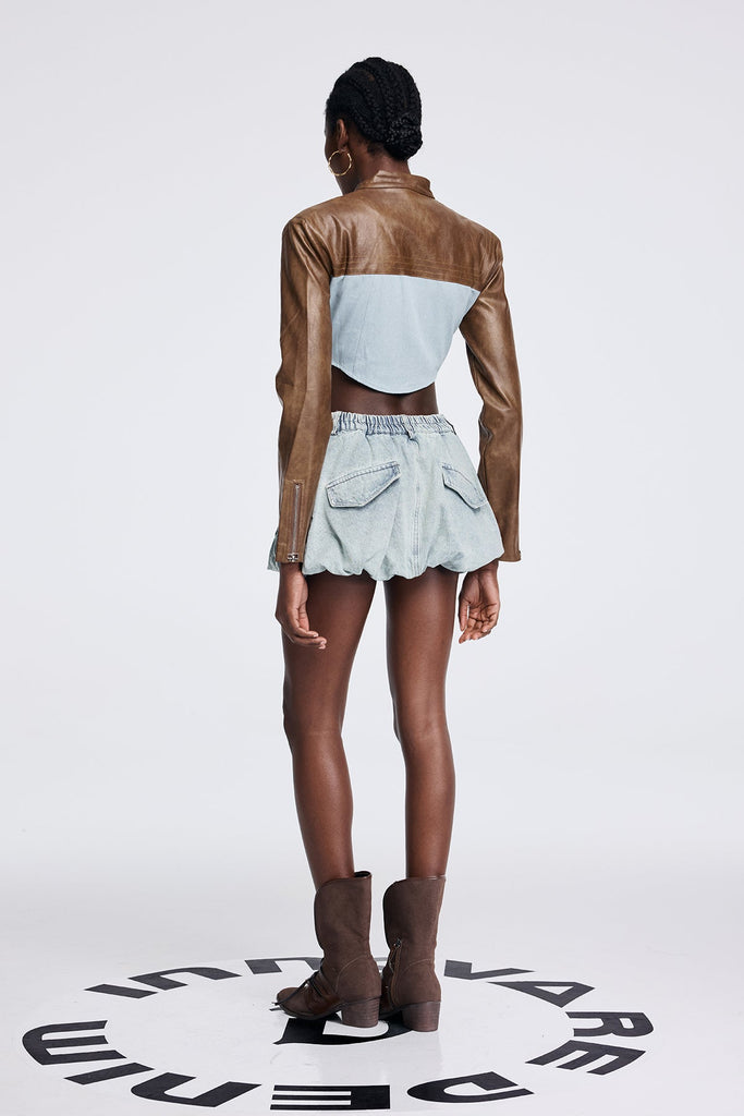 Shop  beautiful dress - Perfect for special occasions | Aphra Deconstruct Short Leather Jacket