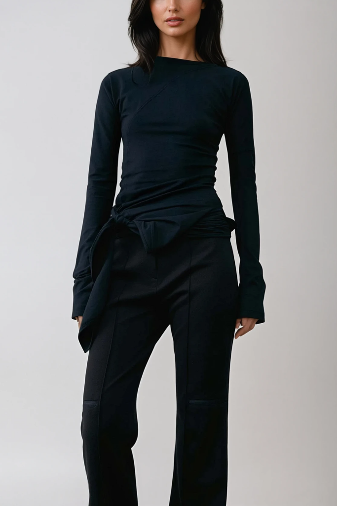 Stylish black dress | Apostolos Asymmetric Fringe Bodycon Top In Black - Ideal for special occasions