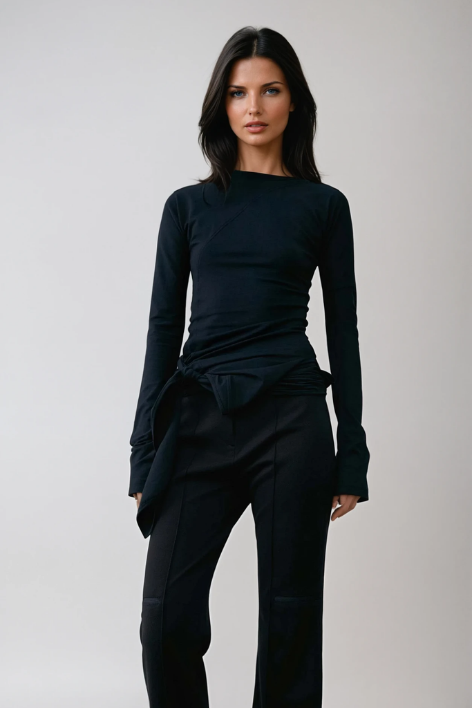 Stylish black dress | Apostolos Asymmetric Fringe Bodycon Top In Black - Ideal for special occasions