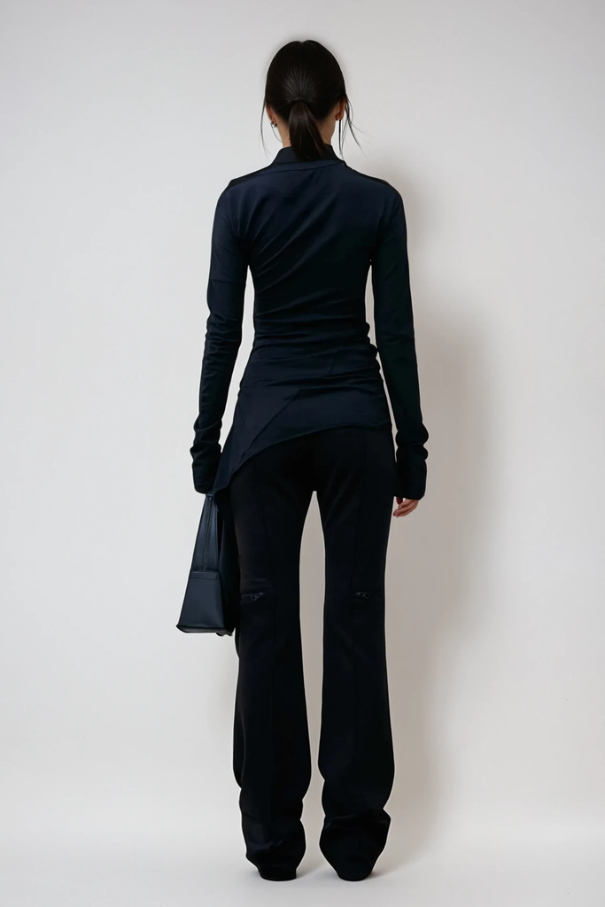 Apostolos Asymmetric Fringe Bodycon Top In Black - Stylish black dress for special occasions | Buy Online