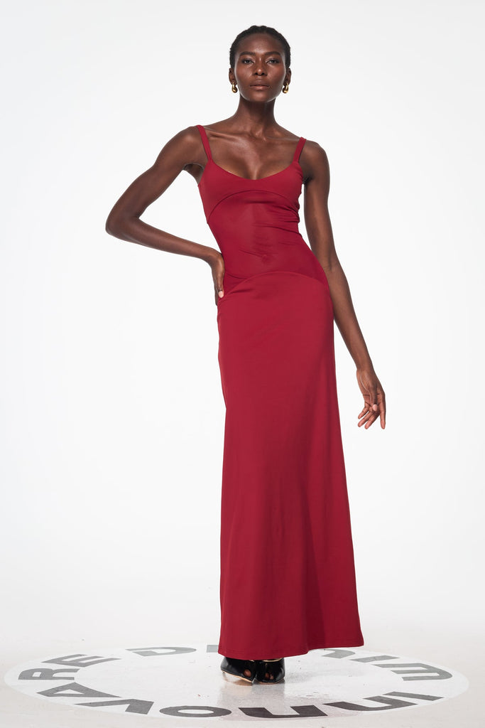 Stylish beautiful dress | Aram Mesh Spaghetti Sleeveless Maxi Dress - Ideal for special occasions