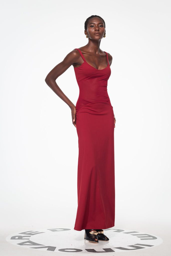 Aram Mesh Spaghetti Sleeveless Maxi Dress - Stylish beautiful dress for special occasions | Buy Online