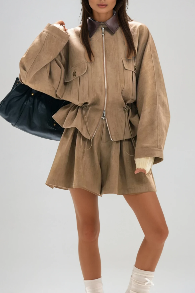 Aravinda Drawstring Ruch Ruffle Pants Set - Stylish beautiful dress for special occasions | Buy Online