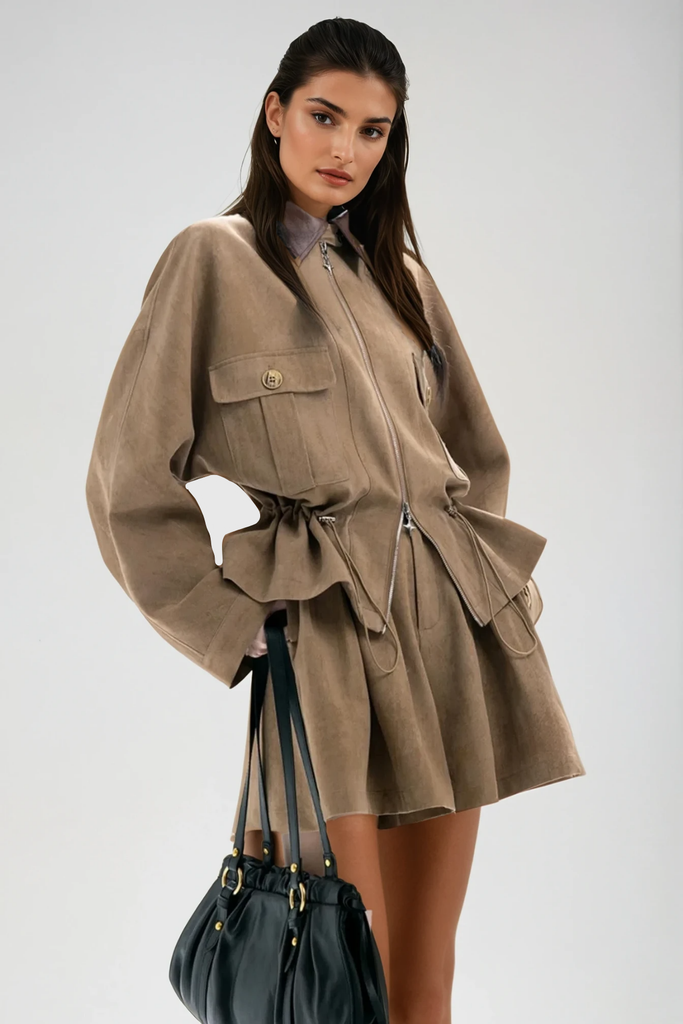 Stylish beautiful dress | Aravinda Drawstring Ruch Ruffle Pants Set - Ideal for special occasions