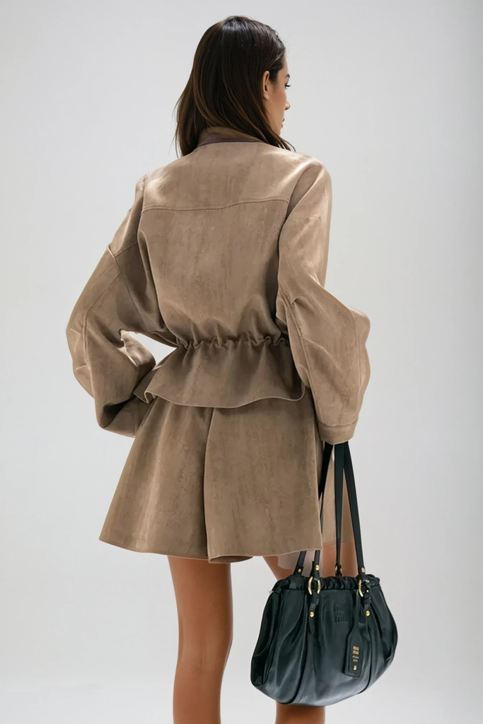 Stylish beautiful dress | Aravinda Drawstring Ruch Ruffle Pants Set - Ideal for special occasions