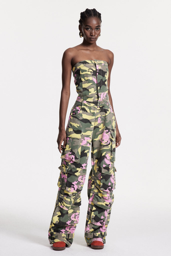 Shop  beautiful dress - Perfect for special occasions | Arawn Camouflage Floral Print Cargo Jumpsuit