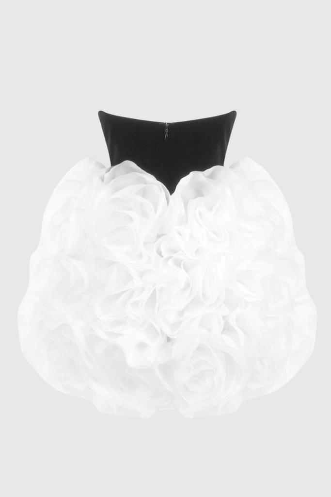 Stylish beautiful dress | Archki Ruched Flower Strapless Mini Dress - Ideal for special occasions