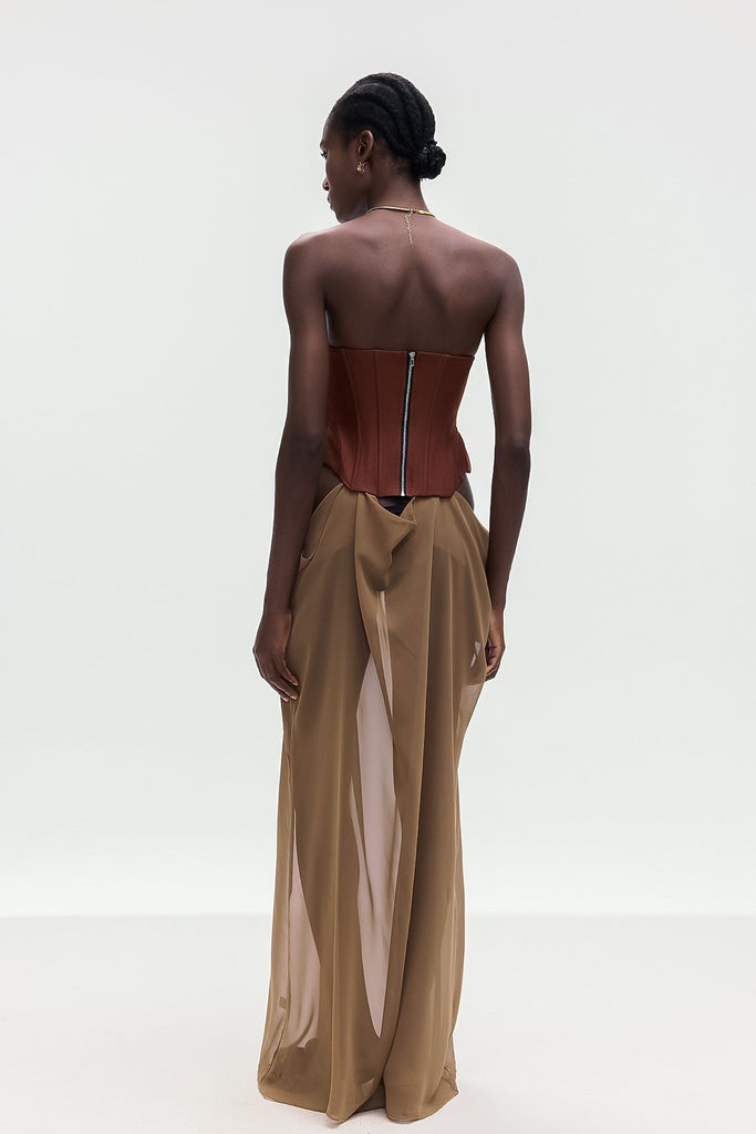 Shop  beautiful dress - Perfect for special occasions | Ardelis Strapless Corset Lace Up Maxi Dress