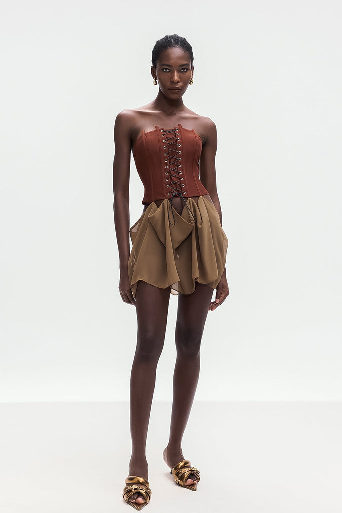 Shop  beautiful dress - Perfect for special occasions | Ardelis Strapless Corset Lace Up Mini Dress