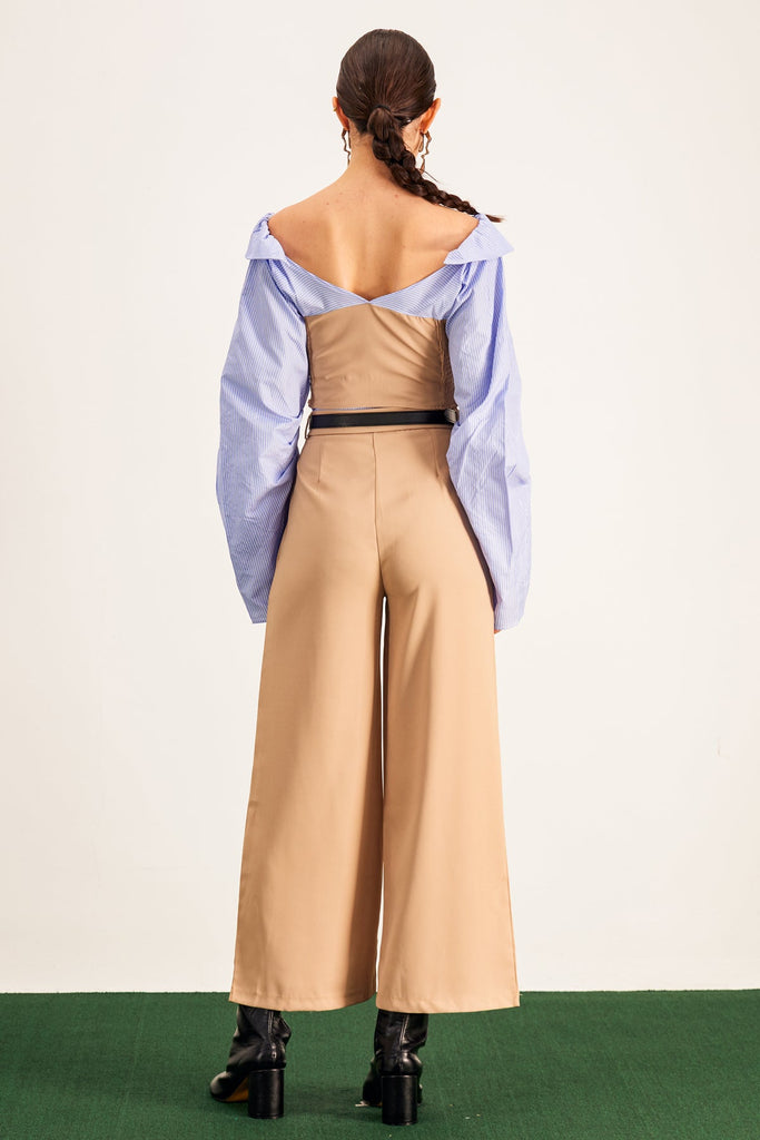 Stylish beautiful dress | Ardice Off Shoulder Buckle Pants Set - Ideal for special occasions