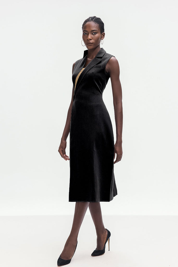 Shop  black dress - Perfect for special occasions | Ardon Asymmetric Split Sleeveless Maxi Dress In Black