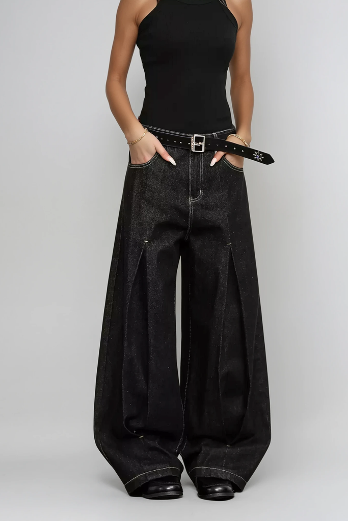 Shop  beautiful dress - Perfect for special occasions | Areli Deconstruct Split Wide Jeans