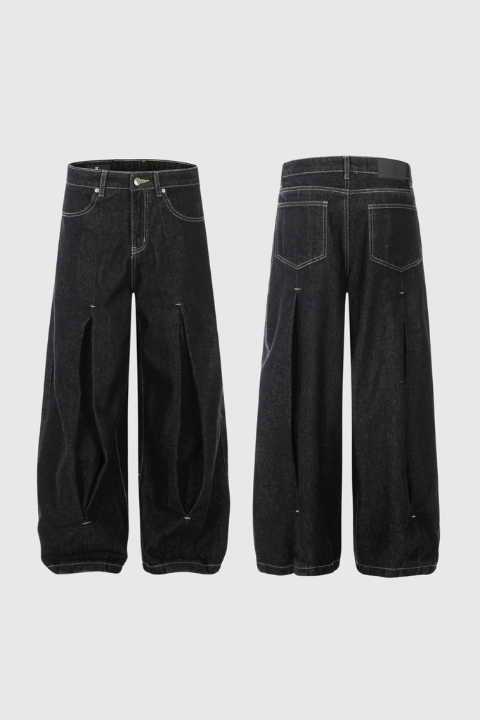 Stylish beautiful dress | Areli Deconstruct Split Wide Jeans - Ideal for special occasions