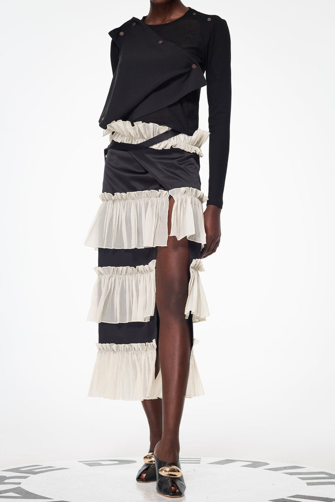 Shop  beautiful dress - Perfect for special occasions | Argus Deconstruct Ruch Mesh Split Skirt