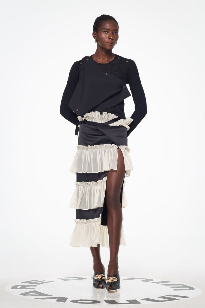 Shop  beautiful dress - Perfect for special occasions | Argus Deconstruct Ruch Mesh Split Skirt