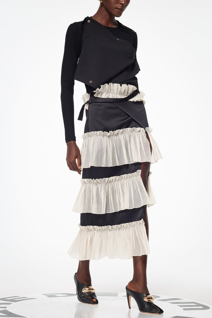 Shop  beautiful dress - Perfect for special occasions | Argus Deconstruct Ruch Mesh Split Skirt