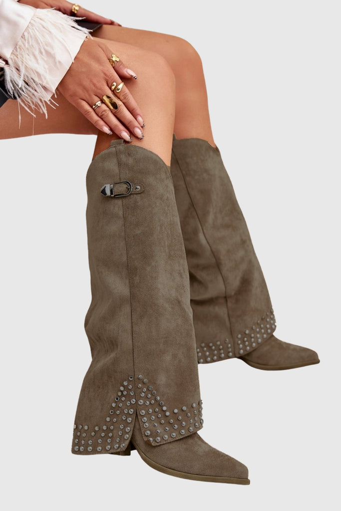 Shop  beautiful dress - Perfect for special occasions | Ariamir Studded Suede Boots