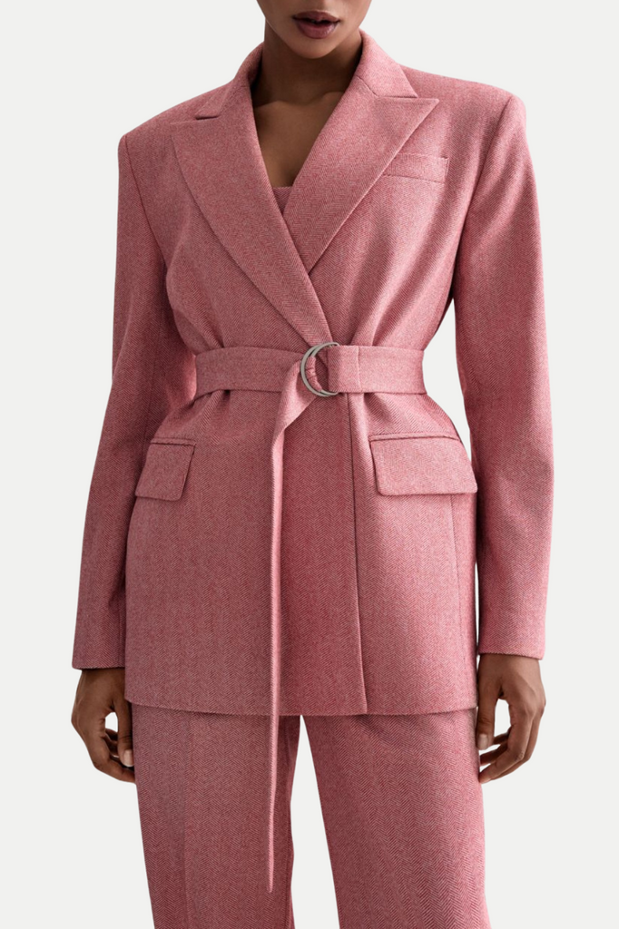 Shop  pink dress - Perfect for special occasions | Armenb Lapel Strapless Three Piece Set - Pink
